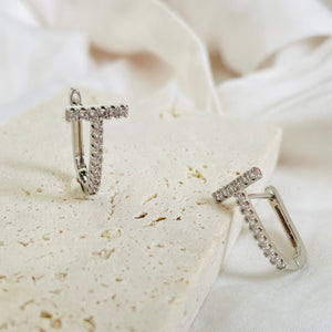 Timi Crystal Huggie Hoop